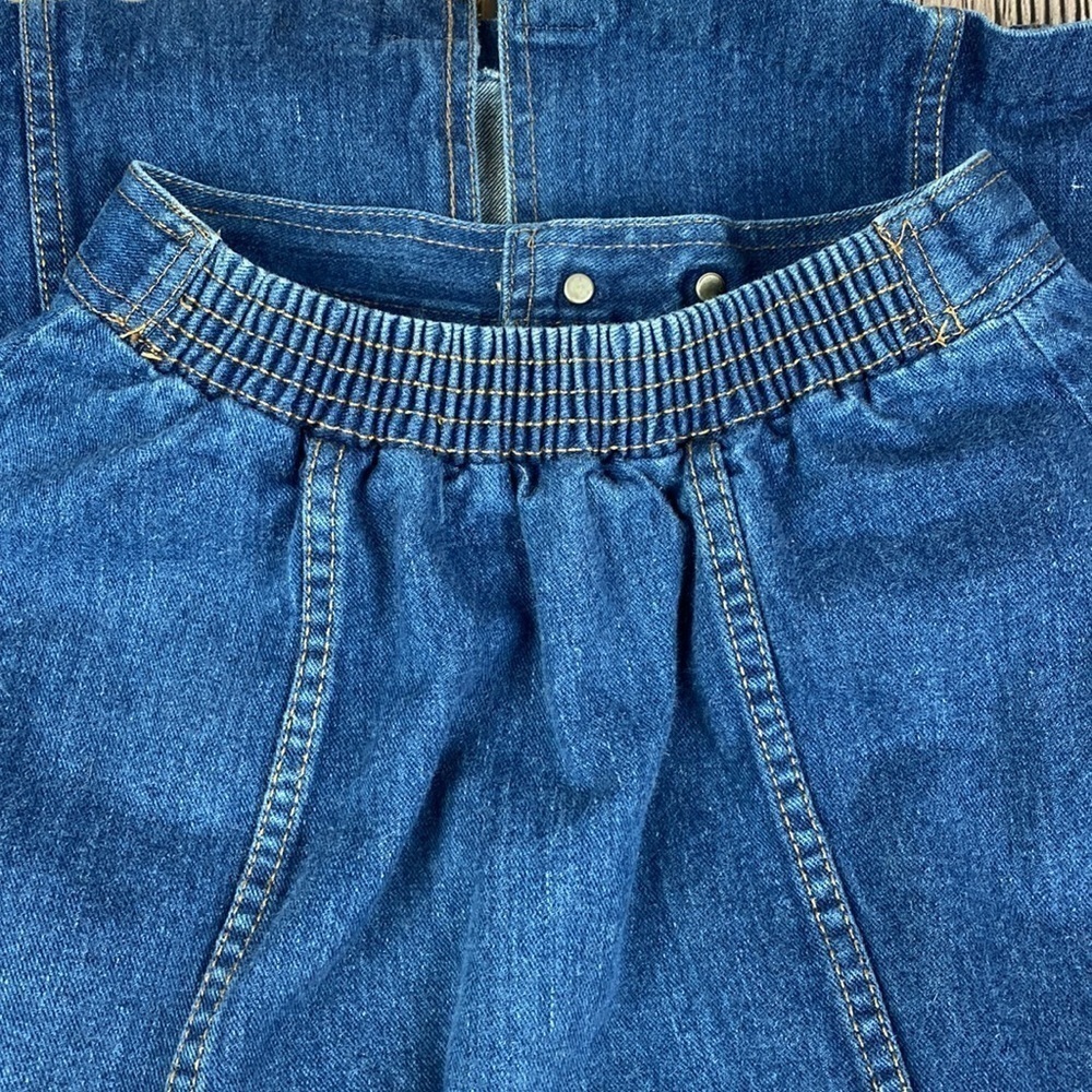 Vintage Bay Britches Blue Denim Skirt With Front Slit- Vintage Sz 9/10 Waist 14โ - Picture 5 of 13